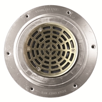 ThinBedDrainINnickelfinishRoundStrainer