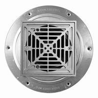 ThinBedDrainStainlessSteelFinishSquareStrainer