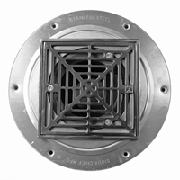 ThinBedDrainChromeFinishSquare Strainer