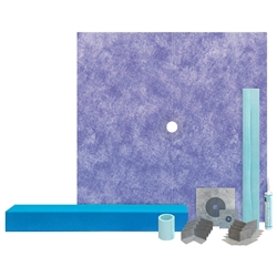 ProBase®  II Multi-Slope - 48" x 48" Kit - Center Drain - Honeycomb - Pre-Waterproofed